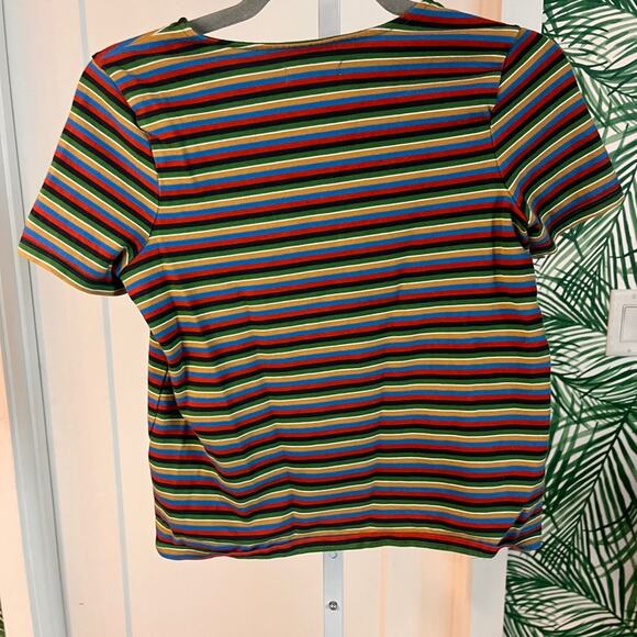 Madewell Luxe Crop Tee in Mathis Stripe XXS - Picture 5 of 10